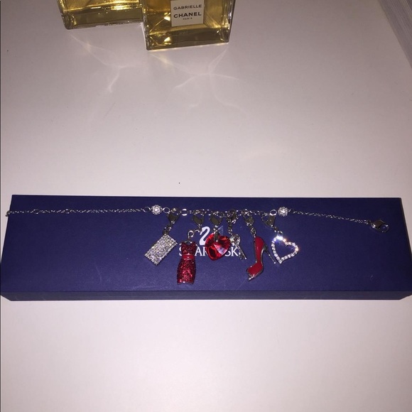Swarovski Jewelry - Swarovski Charm Bracelet with 6 Charms Swarovski Jewelry - Swarovski Charm Bracelet with 6 Charms